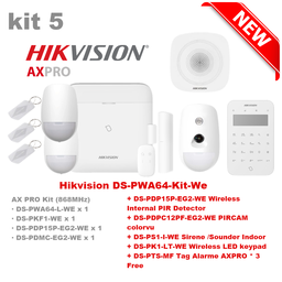 [PWA64-KIT05] Hikvision DS-PWA64-Kit-WE Wireless Alarm Kit 5