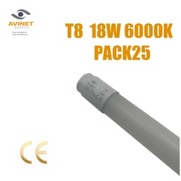 [AV12022*25] Tube LED Avinet 120 cm - T8 - Blanc froid - 6000 K - 15000 h - 120 lm/W - Lot de 25