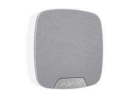[38111.11.WH1] Ajax HomeSiren, Wireless indoor siren, white, Sound volume level Adjustable, 81-105 dB at a distance of 1 m, 2x CR123A batteries