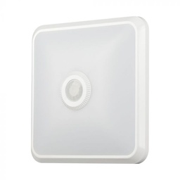 [23419] Plafonnier LED VT-81003 12 W avec capteur PIR, puce Samsung 3 en 1, carré, corps blanc