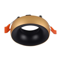 [6697] VT-980 GU10 PASSENDE RONDE GOUDEN MONTUUR + ZWARTE REFLECTOR